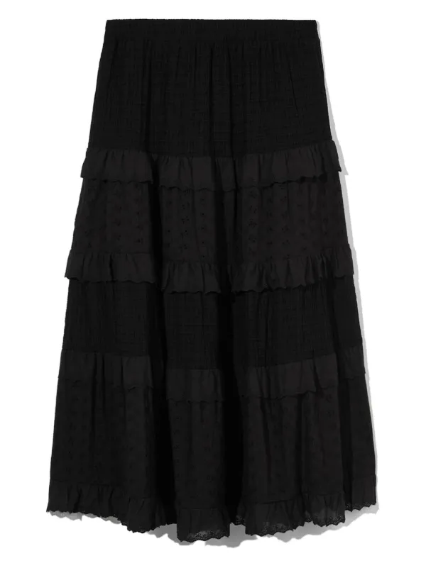 TELOPLAN 人気定番　Obrecht Skirt / Black TĔLOPLAN（テーロプラン）Obrecht Skirt プリーツラップスカート
