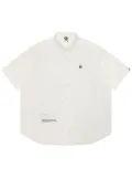 AAPE BY *A BATHING APE® logo-appliqué cotton shirt - White