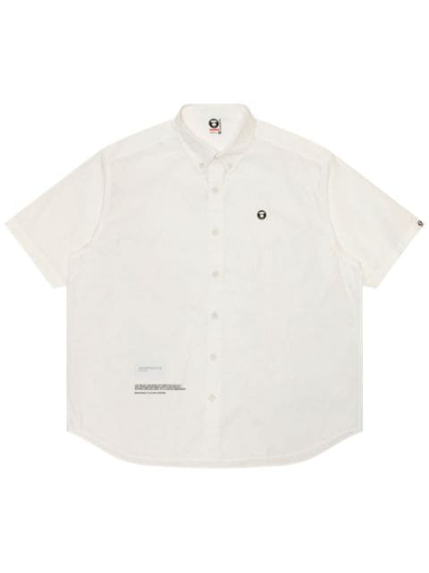 AAPE BY *A BATHING APE® chemise en coton à logo appliqué