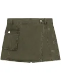 b+ab distressed-effect panelled shorts - Green