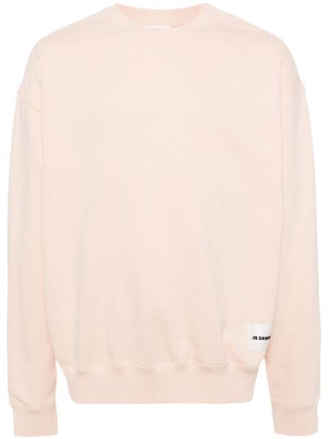 Jil Sander logo-appliqué cotton sweatshirt