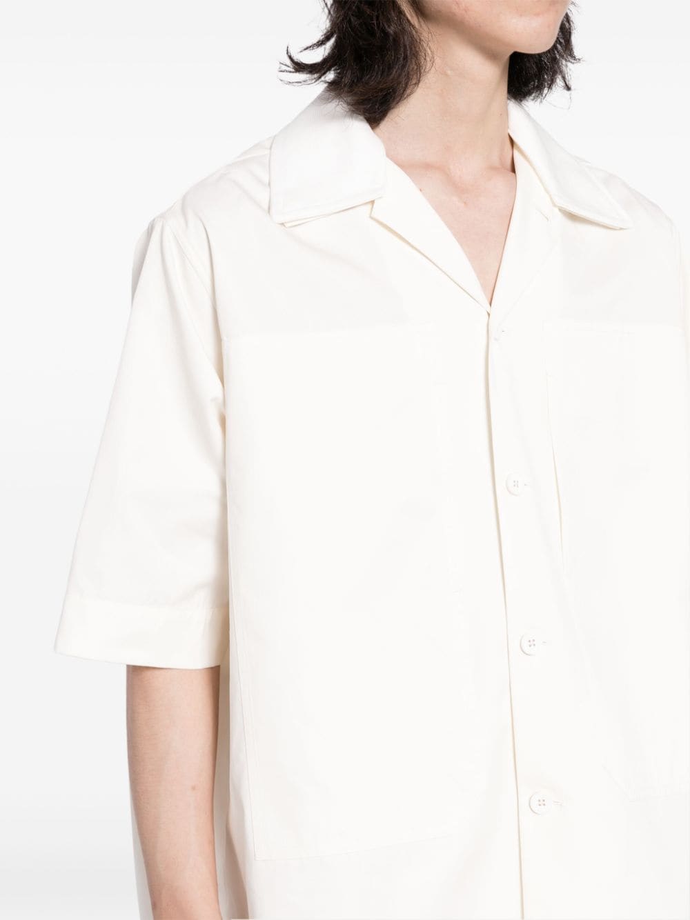 Shop Jil Sander Layered Button-up Shirt In White