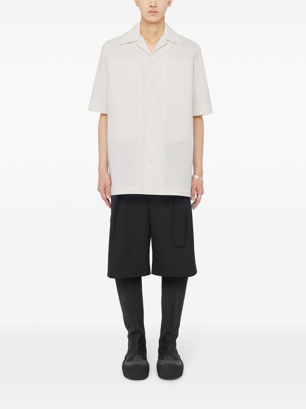 Jil Sander layered button-up shirt - White