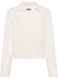 izzue notched-lapel concealed-fastening shirt - Neutrals