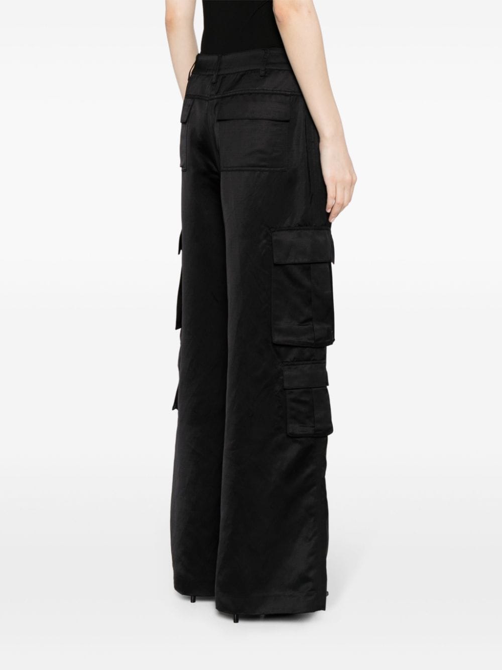 Self-Portrait High waist cargobroek Zwart