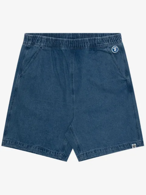 AAPE BY *A BATHING APE® short en jean à logo embossé