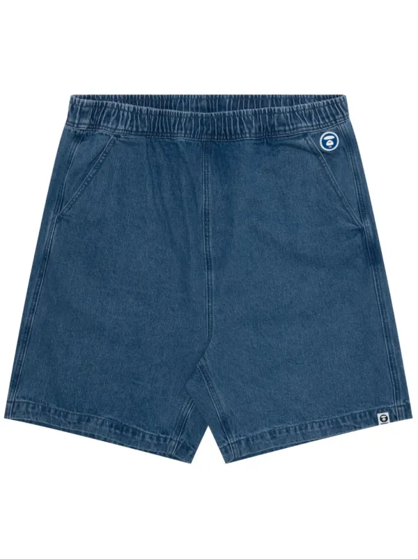 AAPE BY A Bathing Ape Denim Short Jeans Blue Size W 30-32