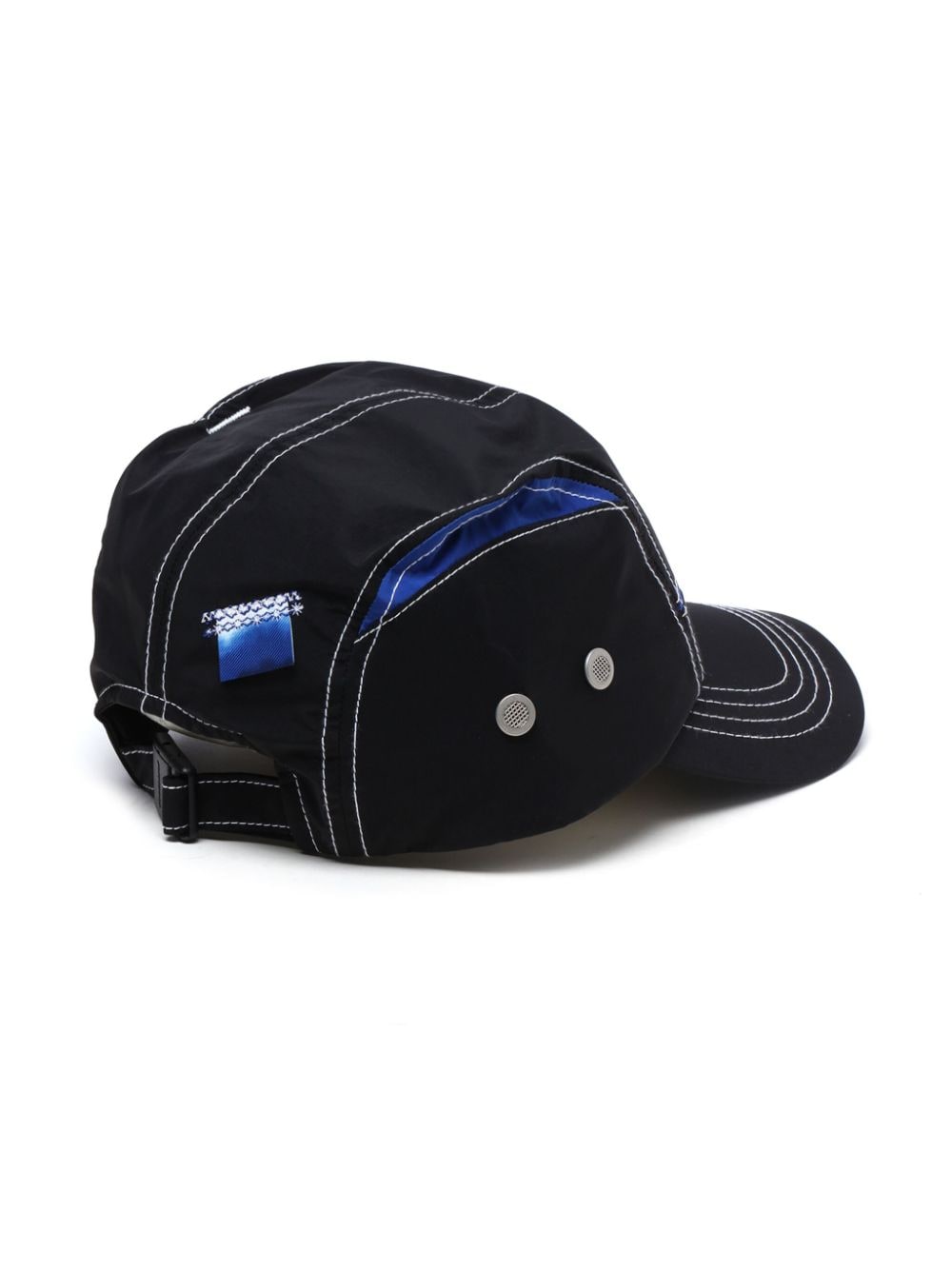Shop Ader Error Colour-block Panelled Cap In Black