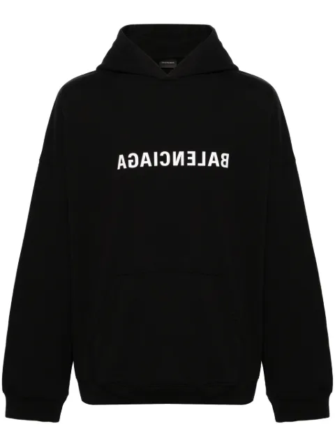 Balenciaga logo-print cotton hoodie