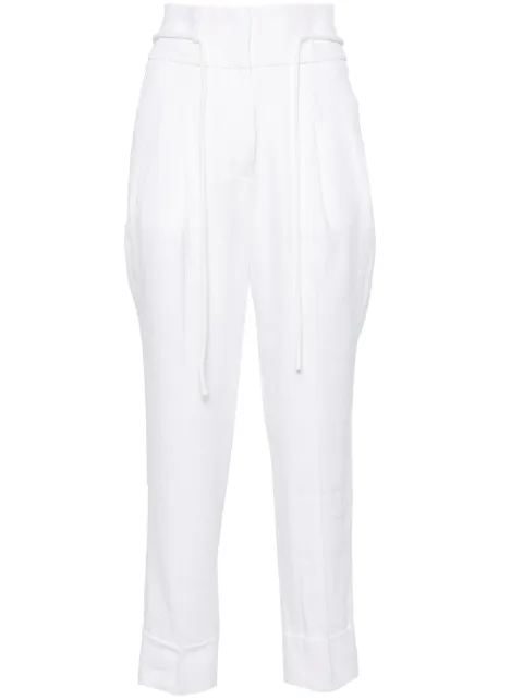 Peserico pleat-detail cropped trousers