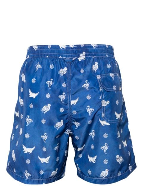 graphic-print swim shorts