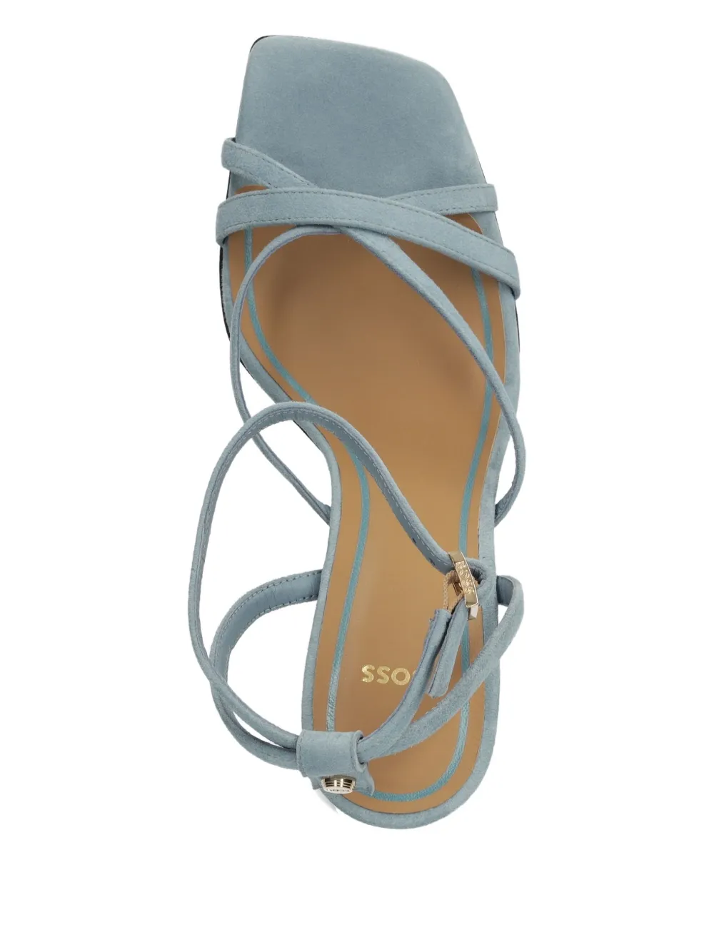 BOSS 100 mm Rose sandalen met gekruiste bandjes Blauw