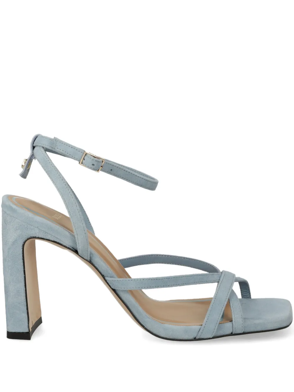 BOSS 100mm Rose crossover-strap sandals Blue