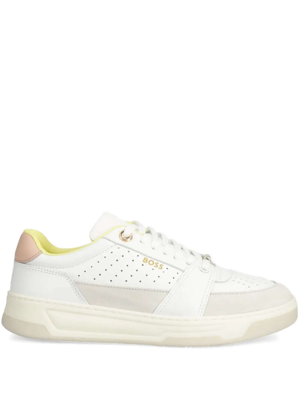 Hugo Boss Baltimore Perforated-detail Sneakers In White