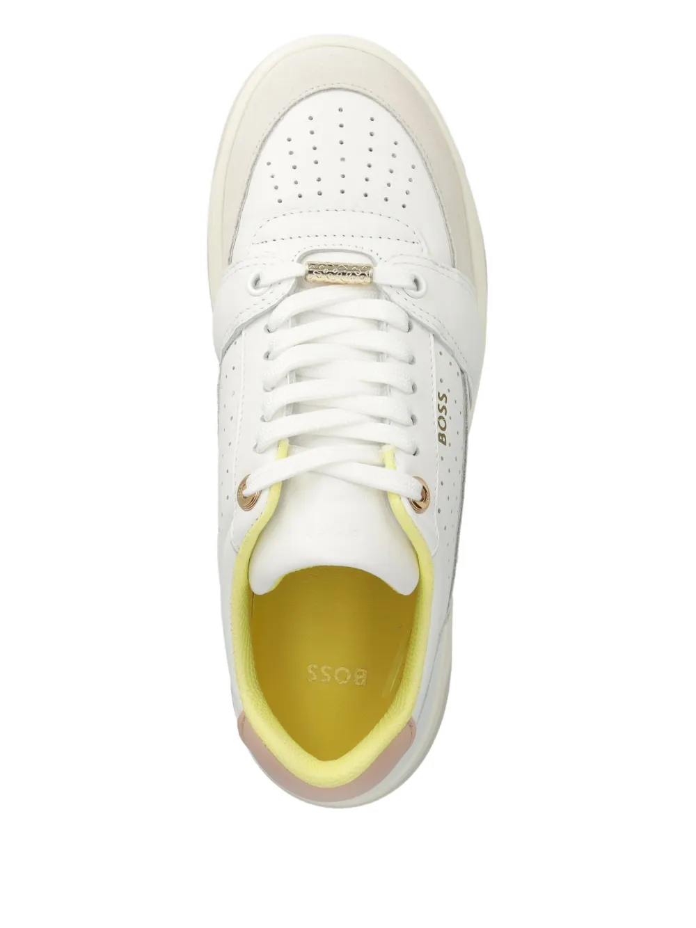 Hugo Boss Baltimore Perforated-detail Sneakers In White