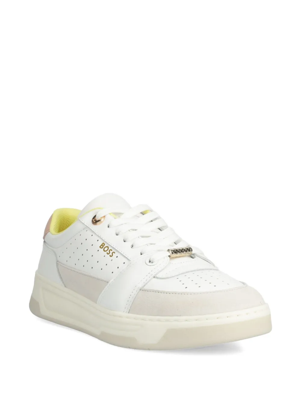 BOSS Baltimore perforated-detail sneakers - Wit