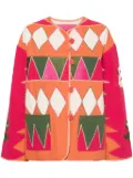 TAIEUR patchwork-design jacket - Orange