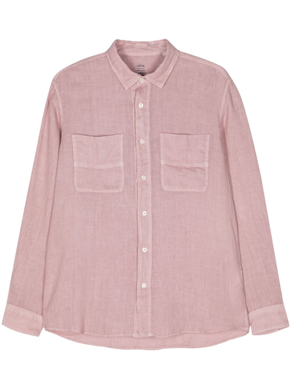 Altea Linen Chambray Shirt In Pink