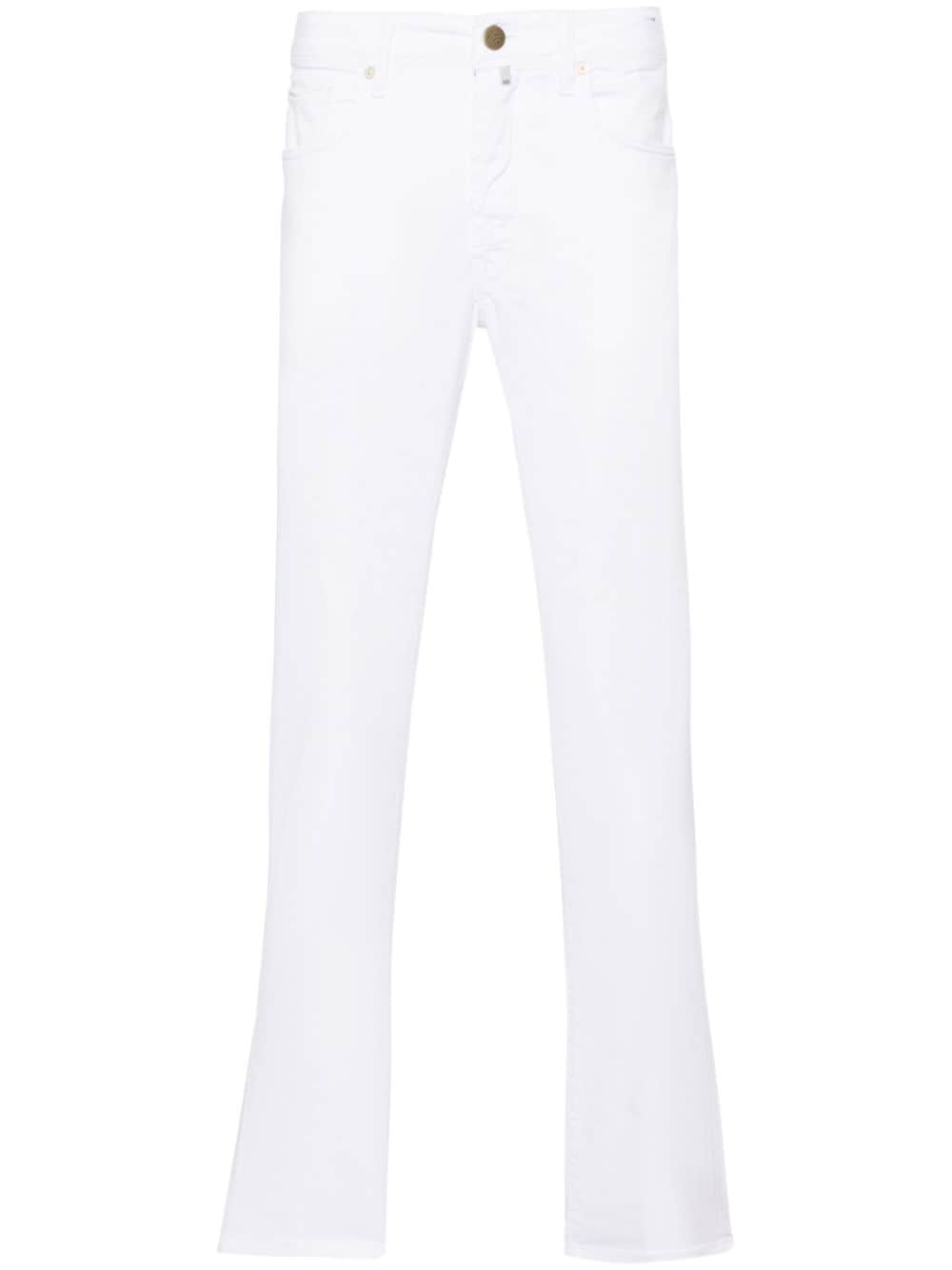 Incotex Skinny Chino Trousers In White