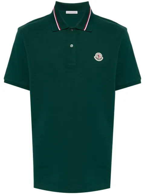 Moncler playera tipo polo con parche del logo