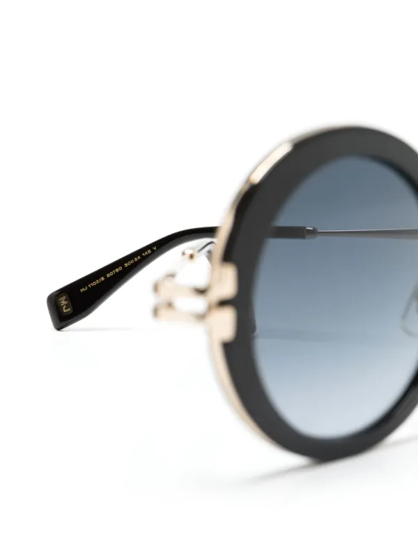 Marc Jacobs Eyewear Lunettes De Soleil a Monture Ronde Noir FARFETCH FR