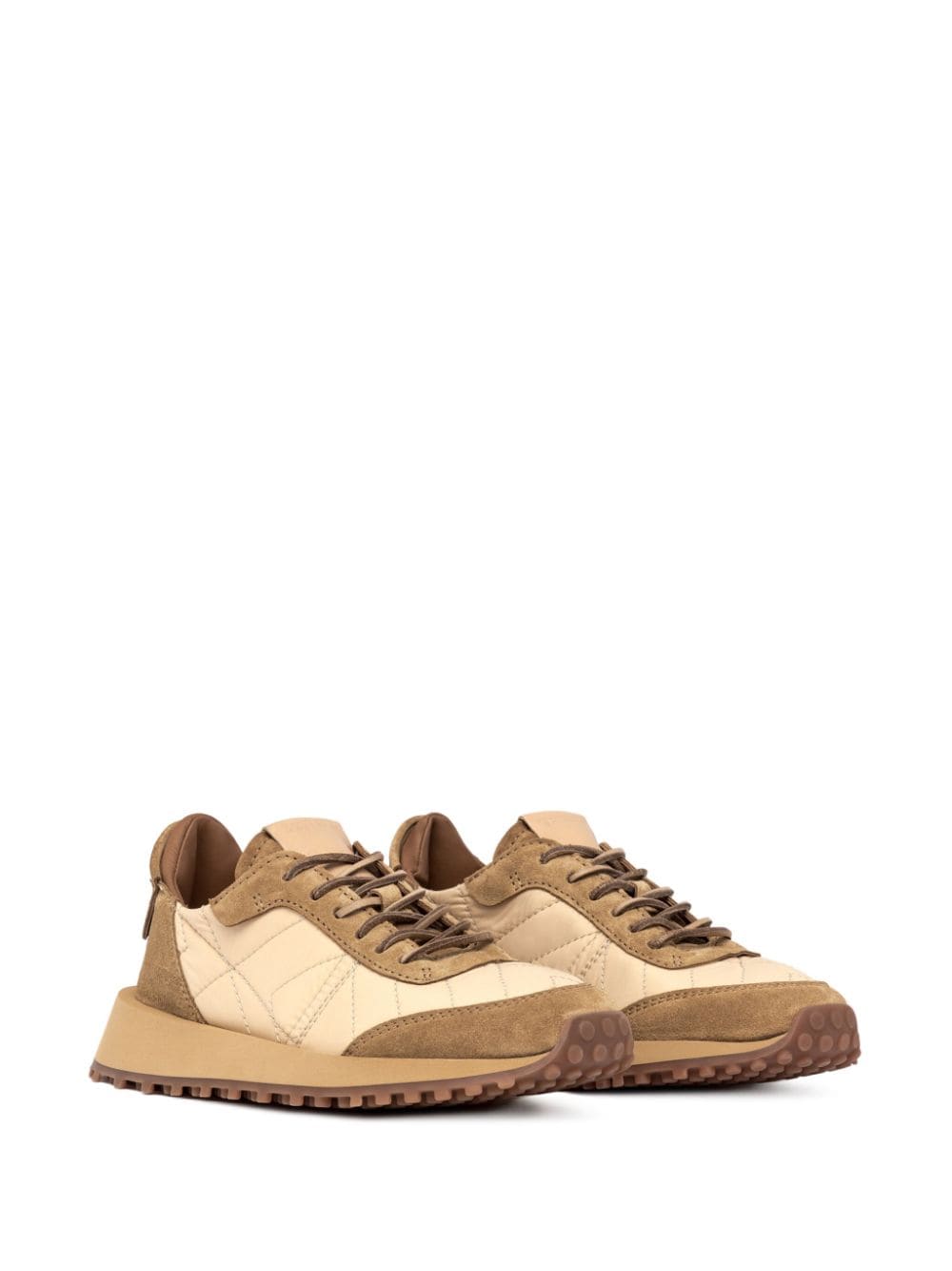 Shop Buttero Panelled Lace-up Sneakers In Neutrals