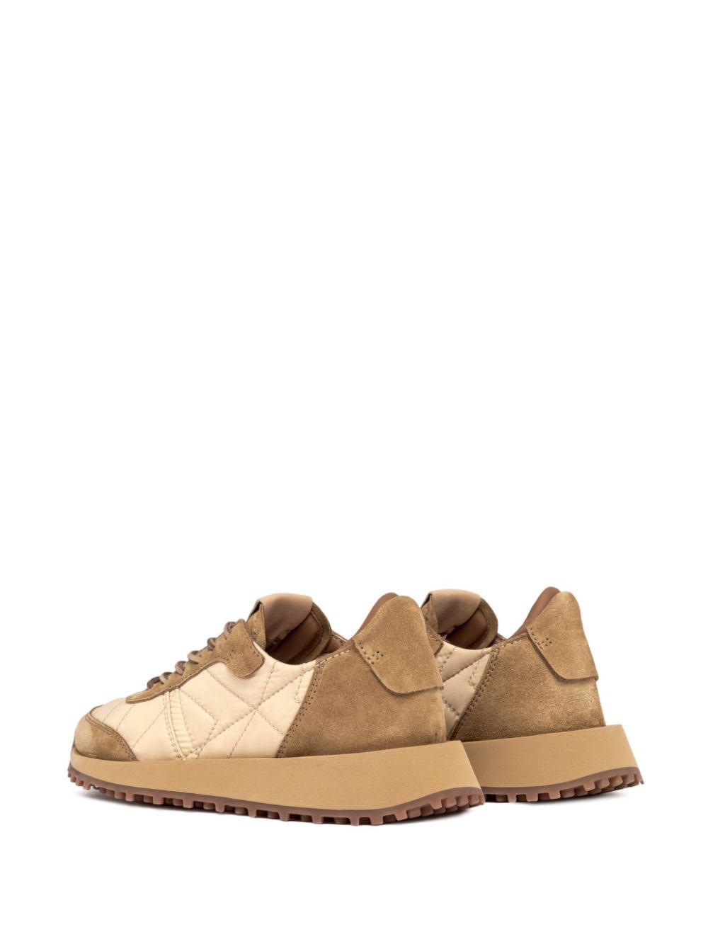 Shop Buttero Panelled Lace-up Sneakers In Neutrals