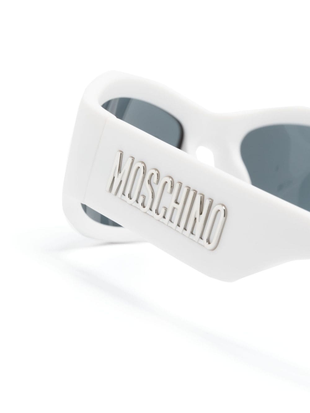 Moschino Eyewear Zonnebril met biker montuur Wit