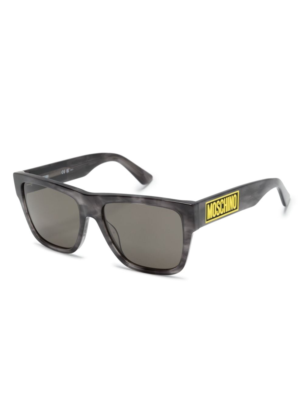 Shop Moschino Eyewear Wayfarer-frame Sunglasses In Grey