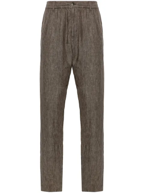 Emporio Armani linen tapered trousers