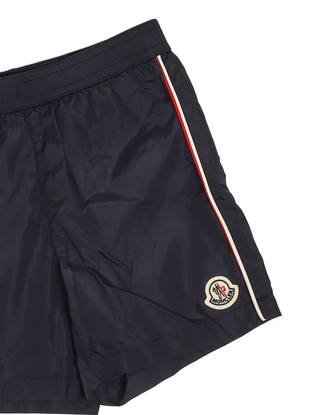Moncler Enfant Zwembroek met logopatch en zijstreep Blauw