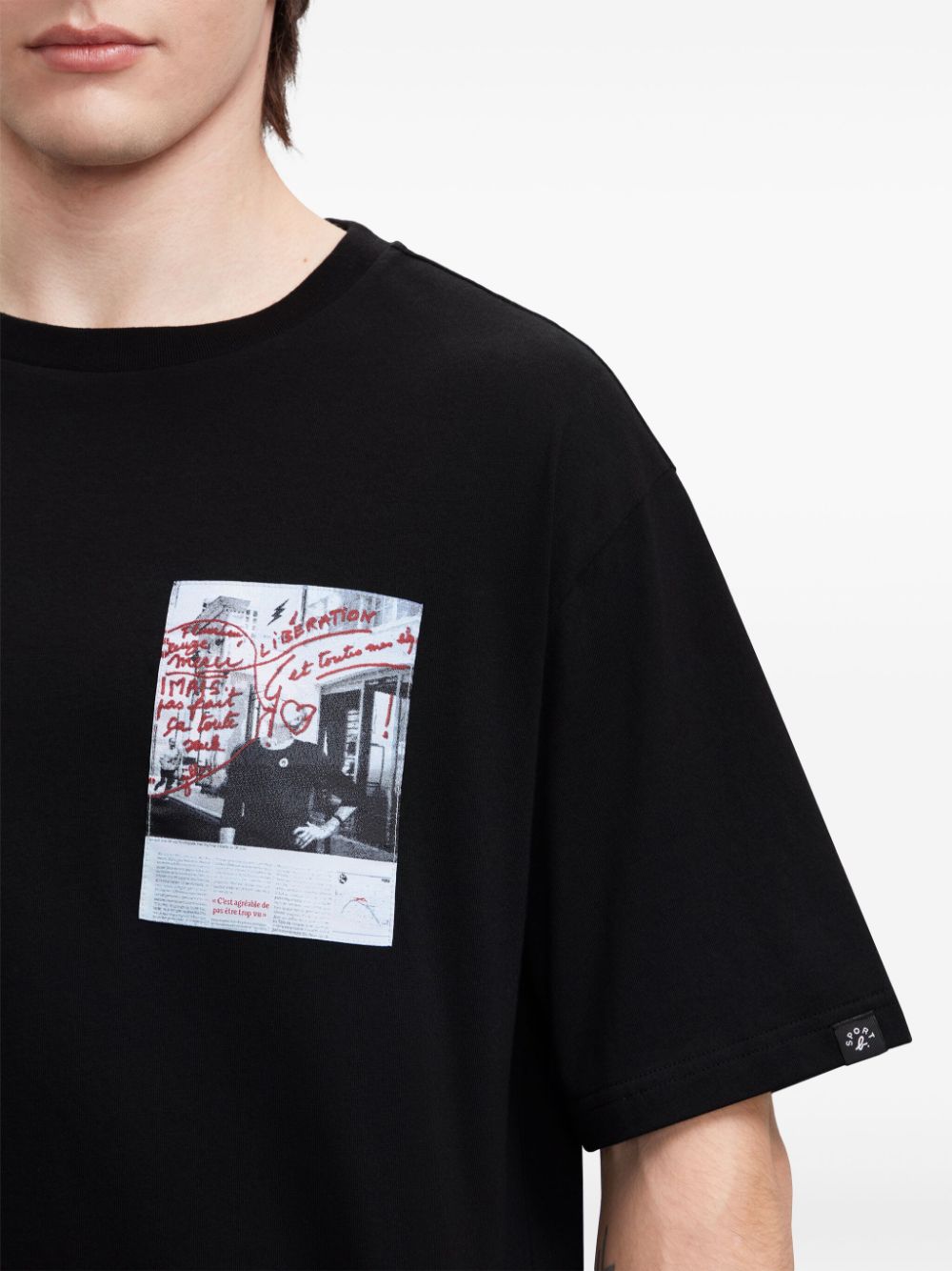 Shop Sport B. By Agnès B. Photograph-print Cotton T-shirt In Black