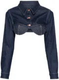 Jean Paul Gaultier The Conical cropped denim jacket - Blue