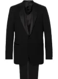 Giorgio Armani single-breasted virgin wool suit - Black