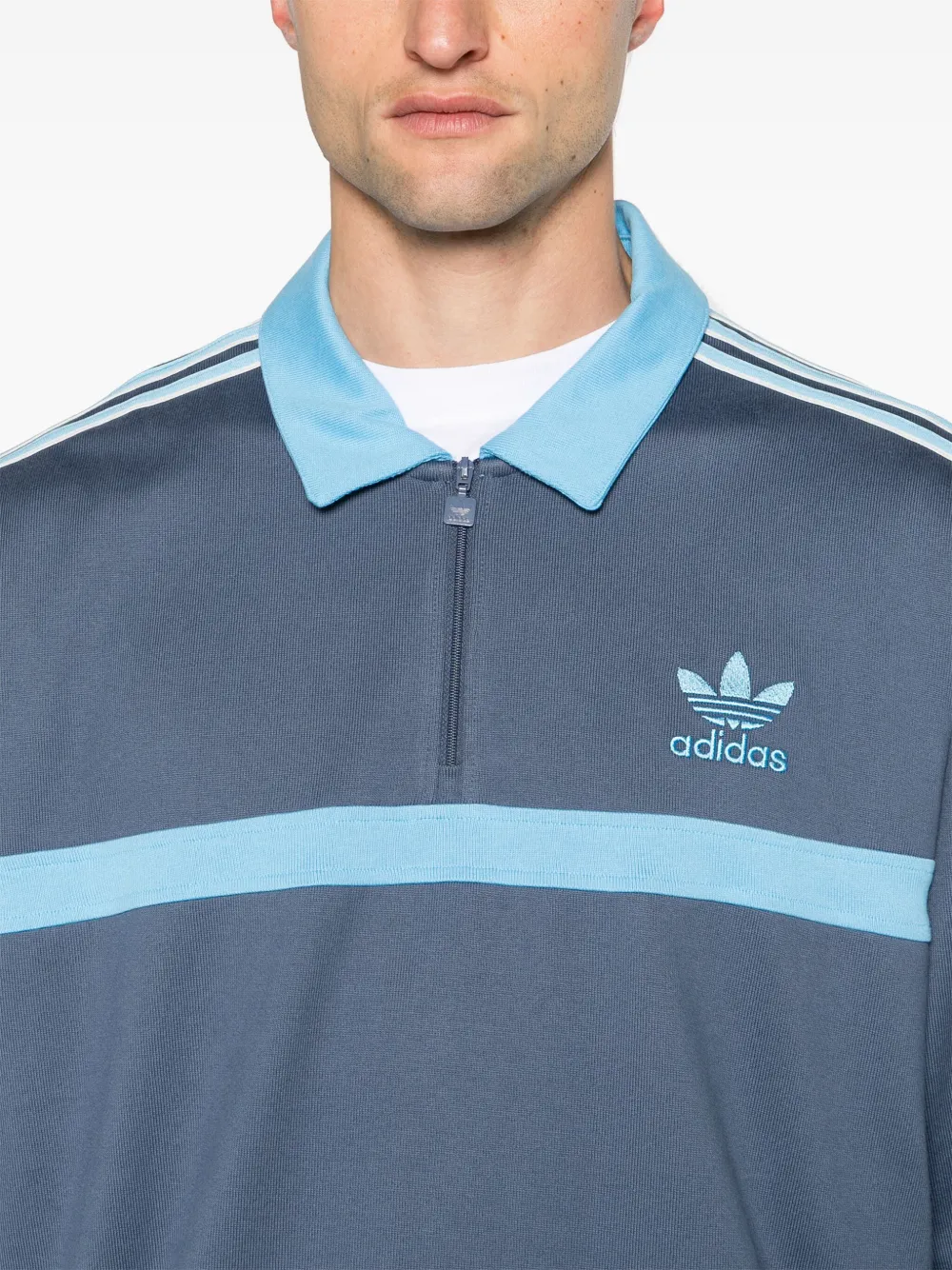 adidas Sweater met kraag Blauw
