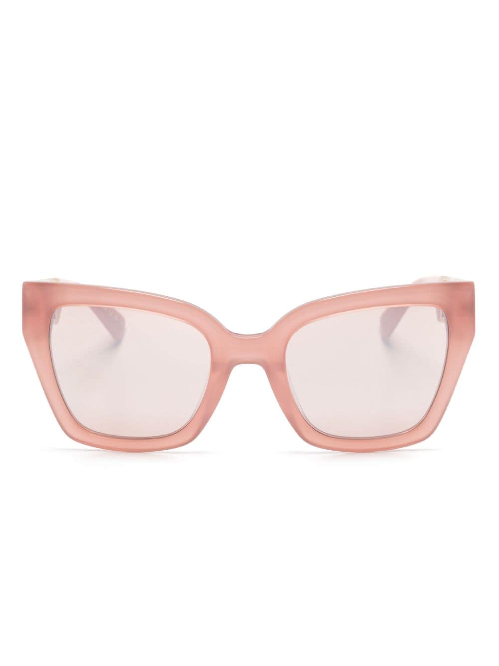 moschino eyewear lunettes de soleil à monture papillon - rose