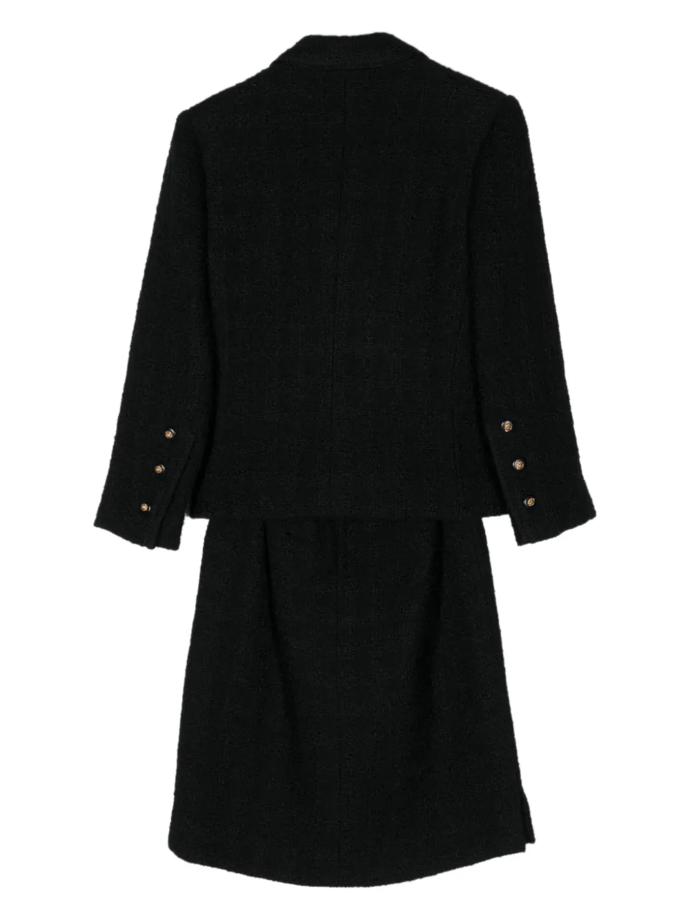 CHANEL Pre-Owned 1990s tweed skirt suit - Zwart