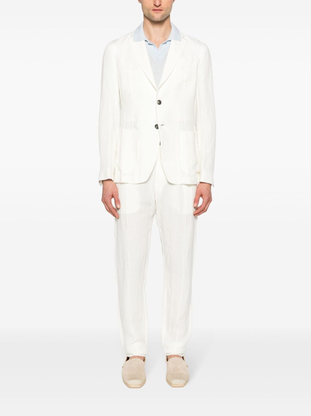 Image 2 of Emporio Armani linen tapered trousers