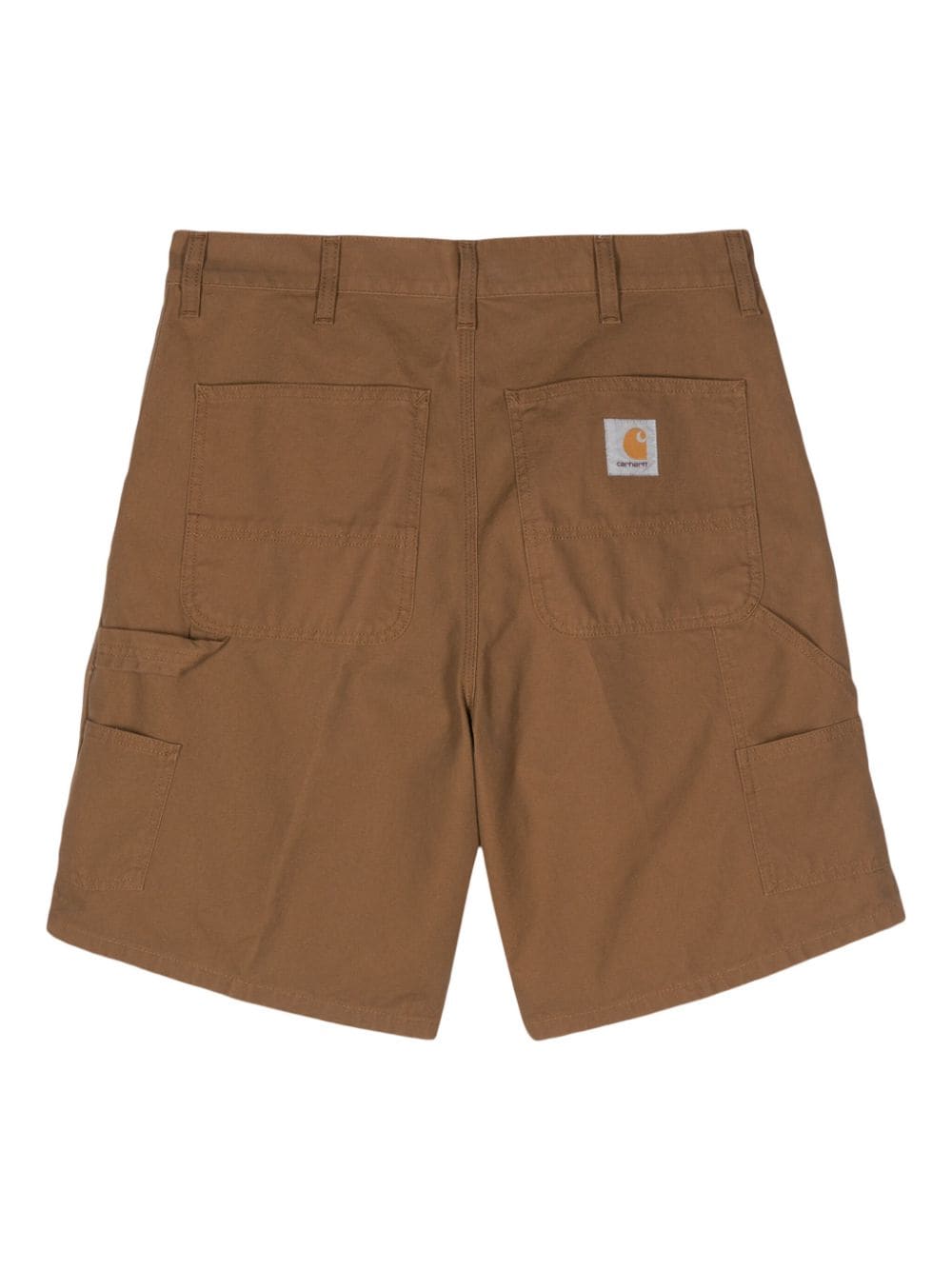Shop Carhartt Marshall Logo-appliqué Cotton Shorts In Brown