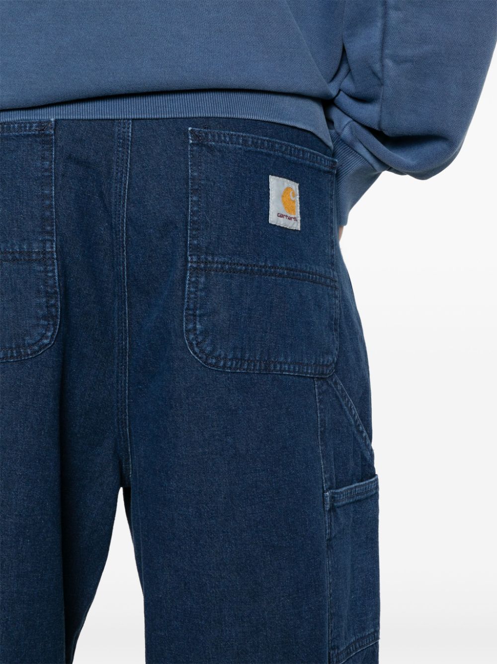 Shop Carhartt Og Single Knee Pant Cotton Jeans In Blue