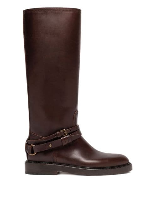 Buttero knee-high leather boots