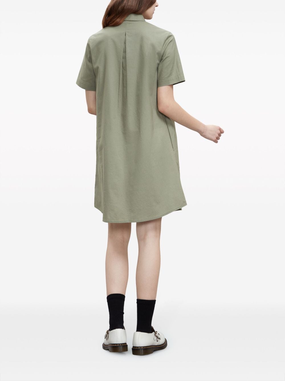 Shop Sport B. By Agnès B. Dino Worker Shirt Dress In Grün