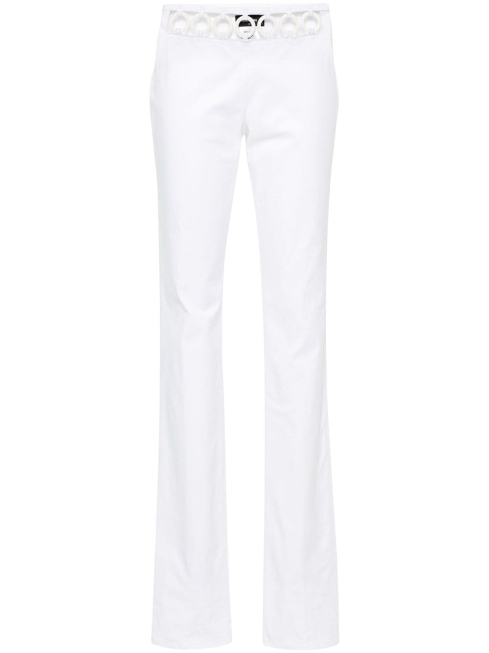 Dsquared2 Sharpei Ring-embellished Trousers In White