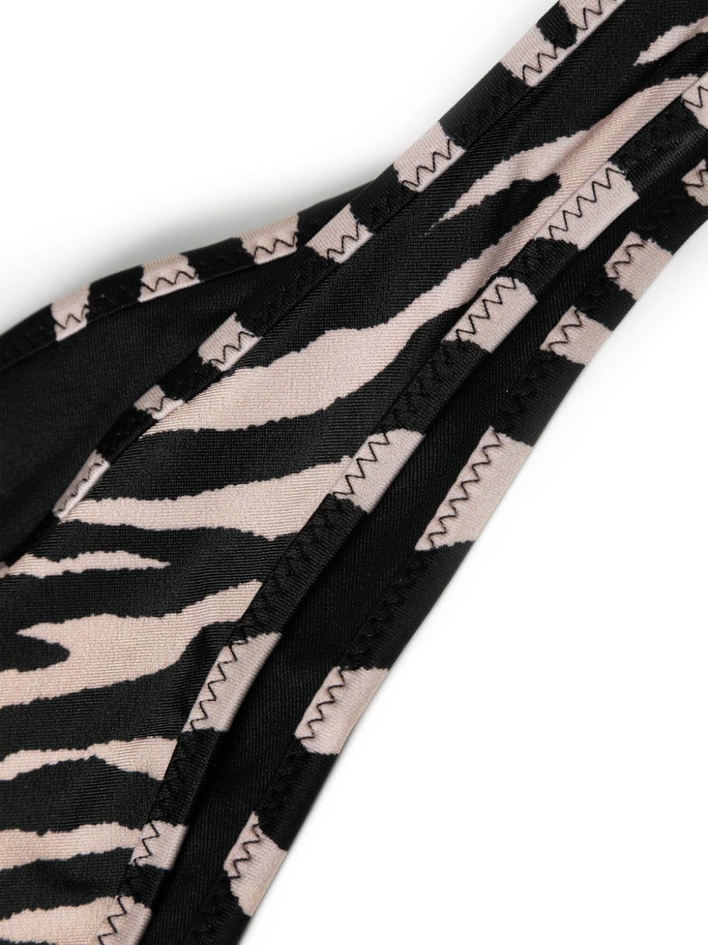 The Attico Bikini met zebraprint Zwart