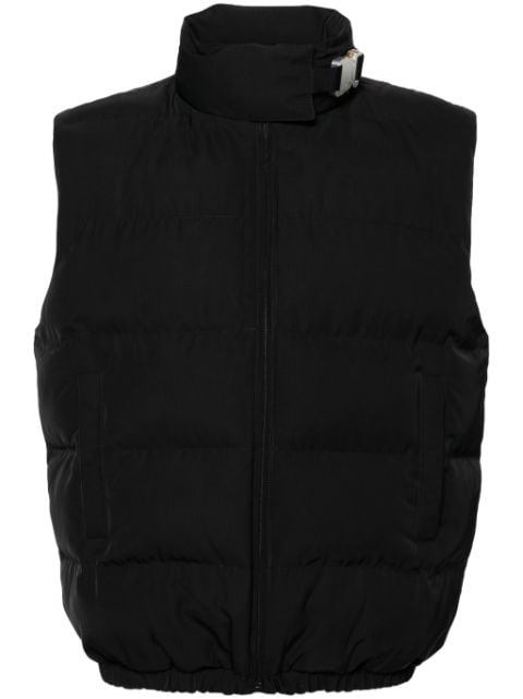 buckled-neck padded gilet