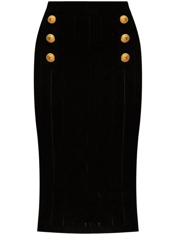 スカート BALMAIN Woman Skirt Black DF1LB292KG66 EAB Balmain Outlet: Skirt woman - Black | Balmain skirt
