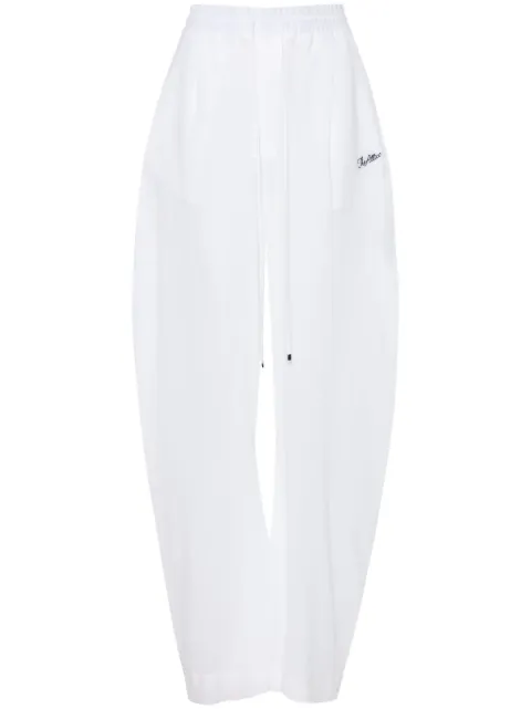 The Attico pantalones con logo bordado