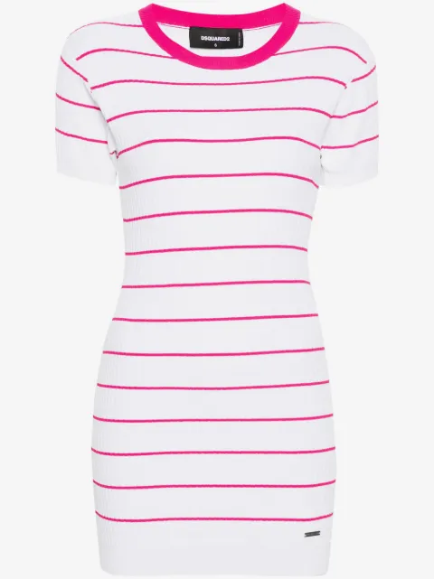 DSQUARED2 Gestreiftes Strickkleid