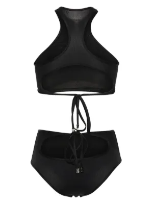 水着・ビーチグッズその他 THE ATTICO BEACHWEAR (WBC00009PAA094AA) The Attico アニマルフリーレザー ビキニ | ブラック | FARFETCH JP
