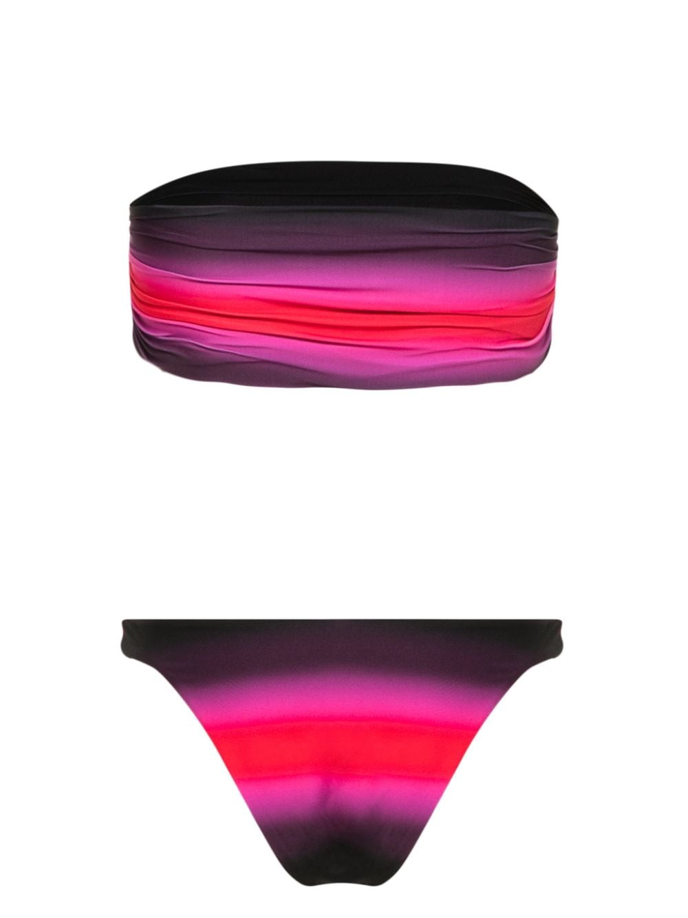 The Attico gradient-effect bikini - Zwart